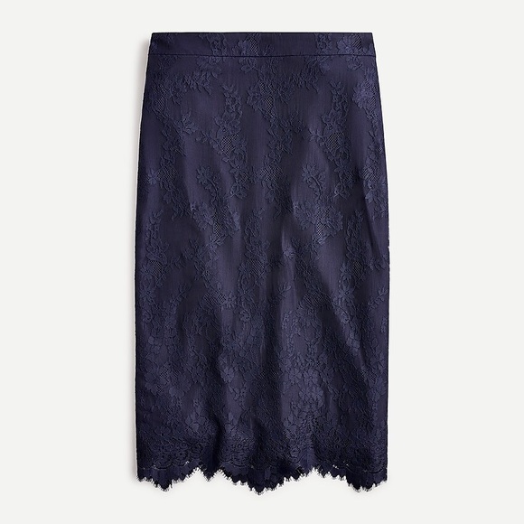 J. Crew Chantilly Lace Pencil Skirt